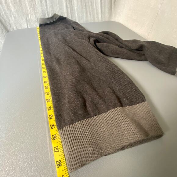 Banana Republic Mens Cardigan Size XL Wool Blend Gray Button Up Grandpa Preppy - Picture 9 of 10